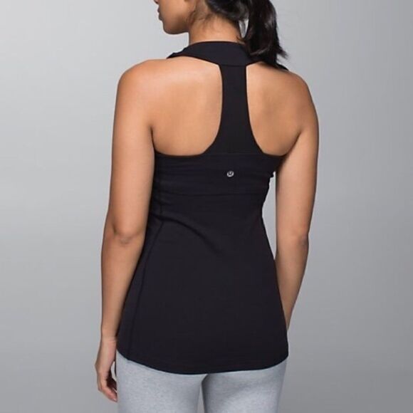 Lululemon Black Scoop Mesh Tank Top - Picture 2 of 2